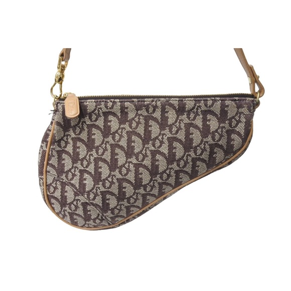 Dior Pouch  Christian Saddle Brown Trotter Bag Shoulder - Picture 1 of 10